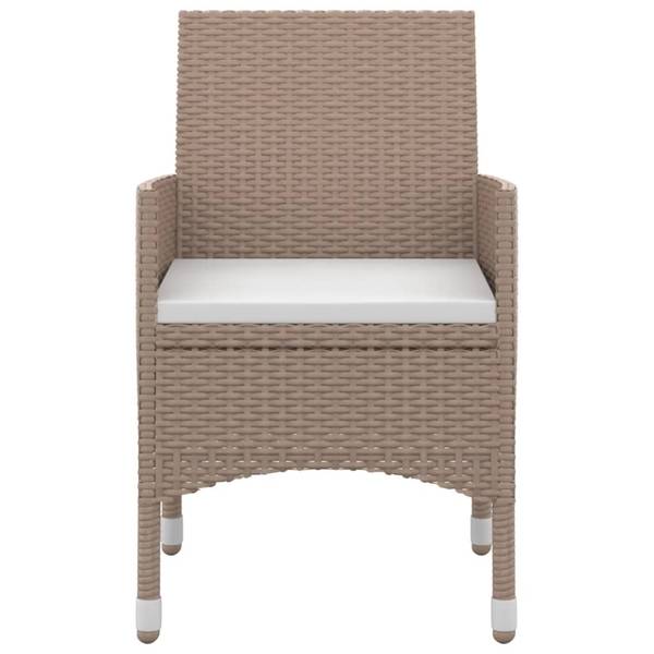 Garten-Essgruppe 3013435-1 3-teilig Braun - Polyester - Stahl - 80 x 74 x 80 cm