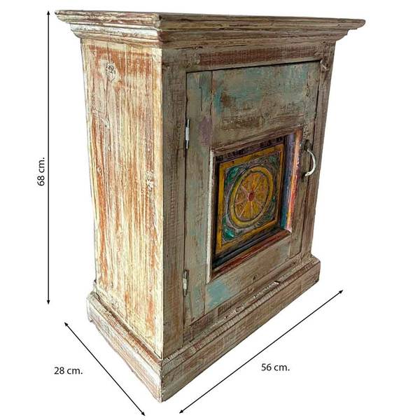 Nachttisch 4523372290 Braun - Massivholz - 56 x 68 x 28 cm