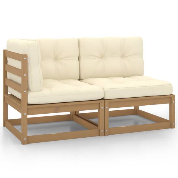 Garten-Lounge-Set 3007914-7 (2-teilig) Braun - Polyester - Kiefer - 70 x 67 x 70 cm