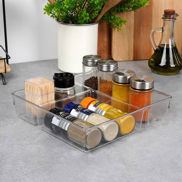 Schubladen-Organizer 3er Set Kunststoff - 23 x 6 x 23 cm