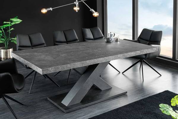 Esstisch MONTREAL Grau - Holzwerkstoff - 180 x 76 x 90 cm