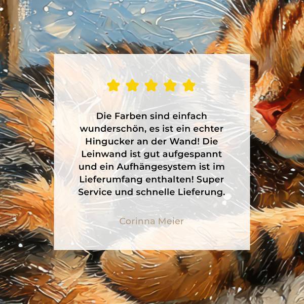 LEINWANDBILD Katze 90 x 60 cm