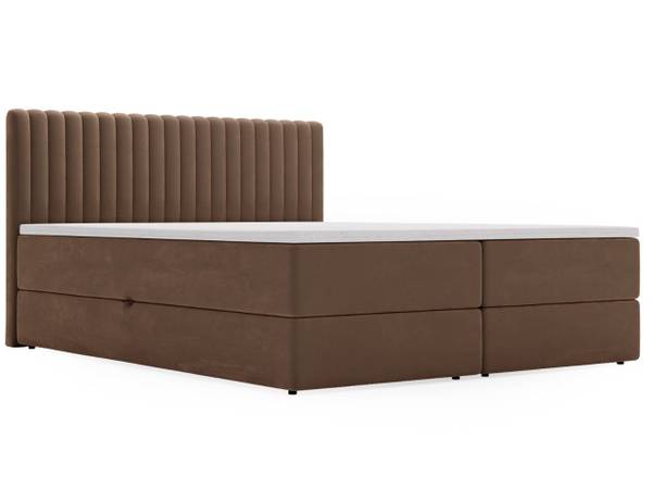 Boxspringbett MARBELLA Braun - Liegefläche Breite: 200 cm