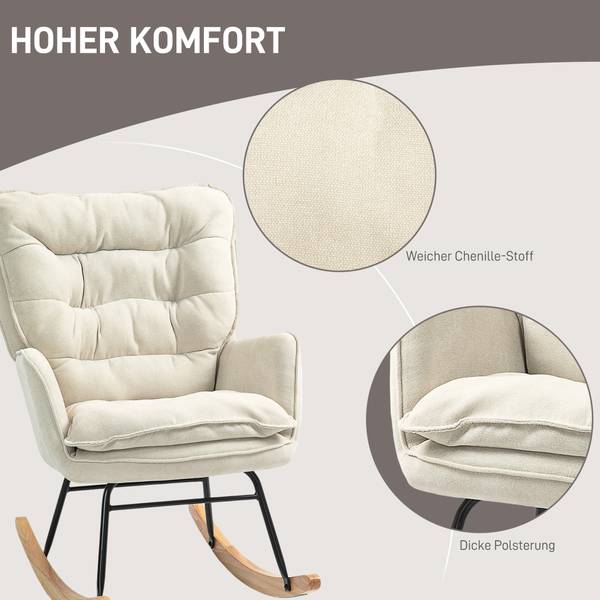 Schaukelstuhl 83B-134V00BG Beige