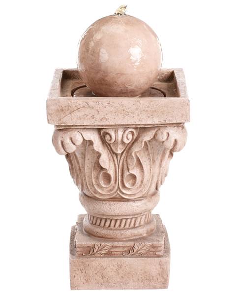Fontaine décorative VELINO Beige - Résine - 29 x 70 x 29 cm