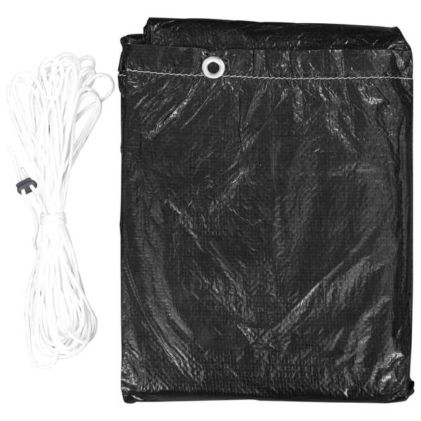 Housse de balancelle 3009940-2 Noir - Aluminium - Polyéthylène - 105 x 175 x 135 cm