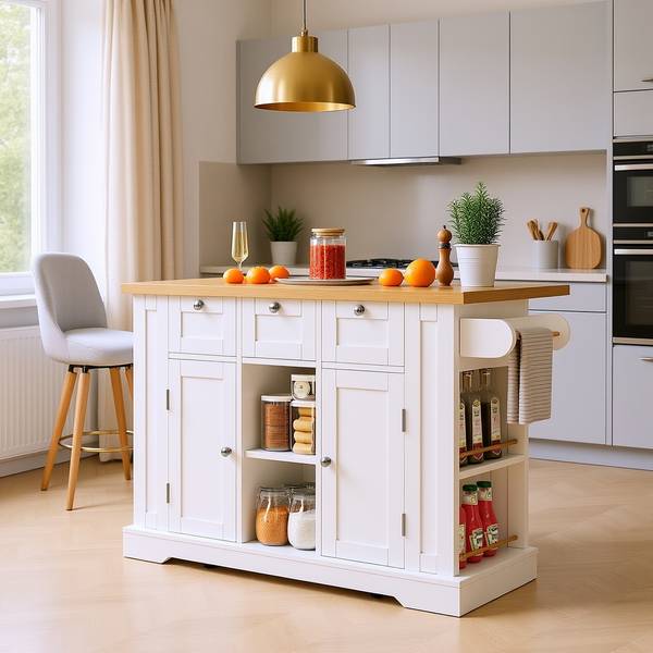 Sideboard Exine Braun - Weiß - Holzwerkstoff - 132 x 87 x 70 cm