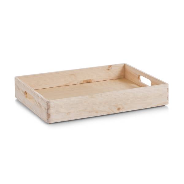 Plateau de rangement en bois Marron - Bois manufacturé - 30 x 7 x 40 cm