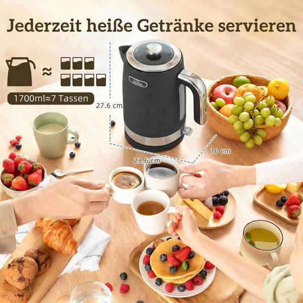 Wasserk Toaster 800-281V90BK 2er Set Schwarz - Kunststoff - 16 x 28 x 24 cm