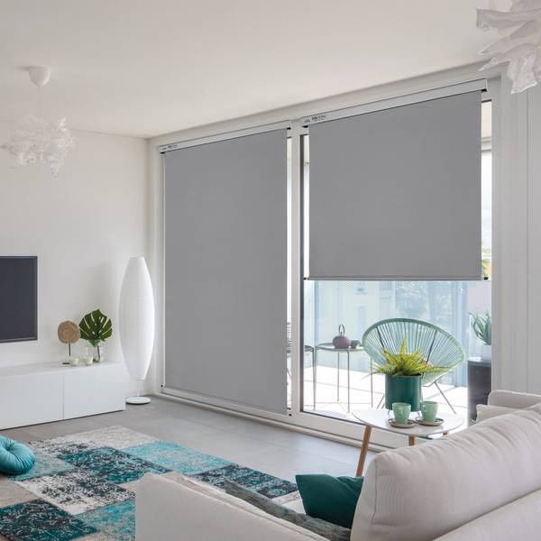 Senkrechtmarkise SolVision MS5 Grau - Aluminium - 160 x 1 x 250 cm
