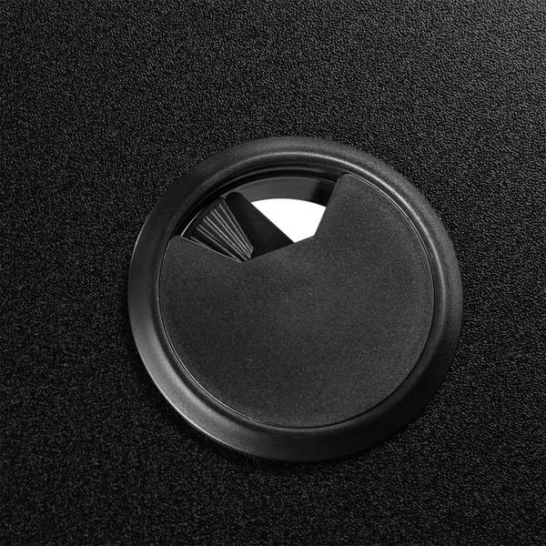 Schreibtisch Office höhenverstellbar Schwarz - Breite: 140 cm