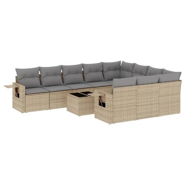 Garten-Lounge-Set 3034412-2 11-teilig Beige - Grau