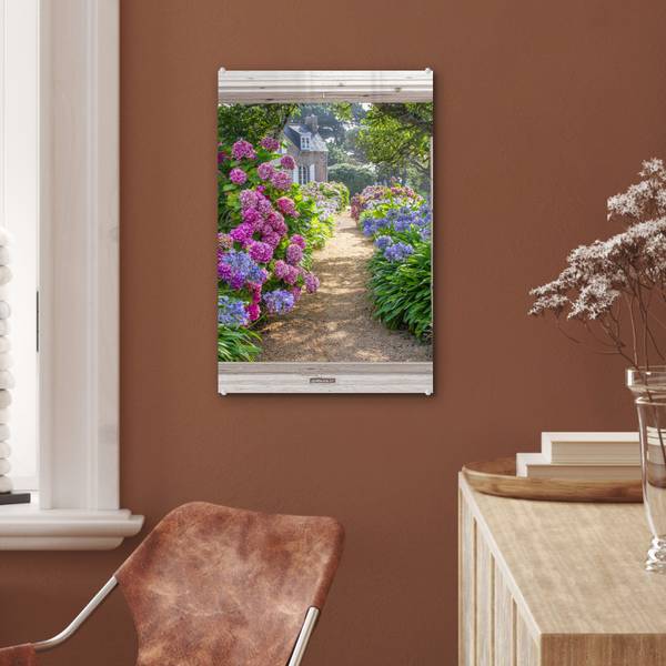 ACRYLGLASBILD Hortensie 40 x 60 cm