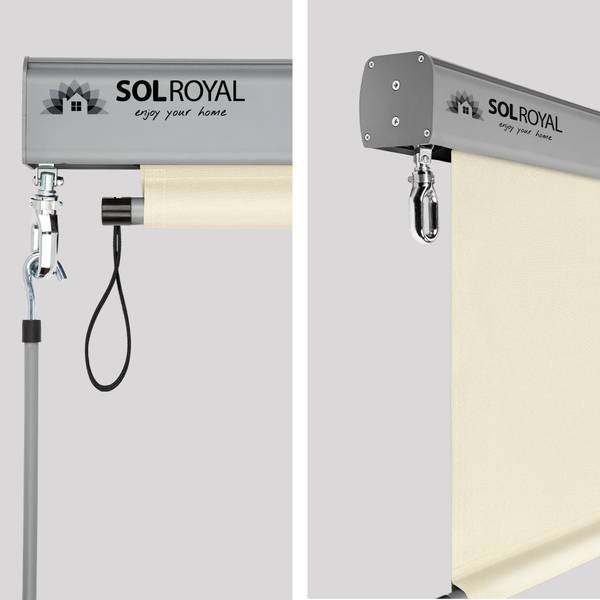 Senkrechtmarkise SolVision MS5 Beige - Polyester PVC - 180 x 1 x 250 cm