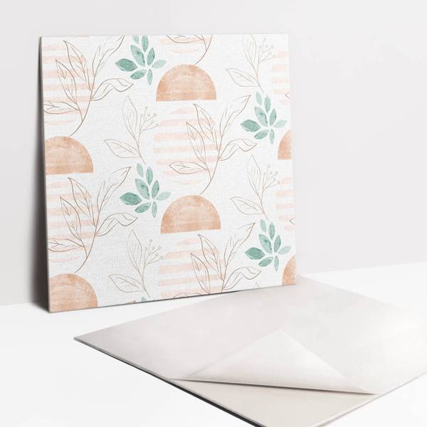 Selbstklebende Fliesen (9 St.) Zartes Beige - Polyester PVC - 30 x 30 x 0 cm