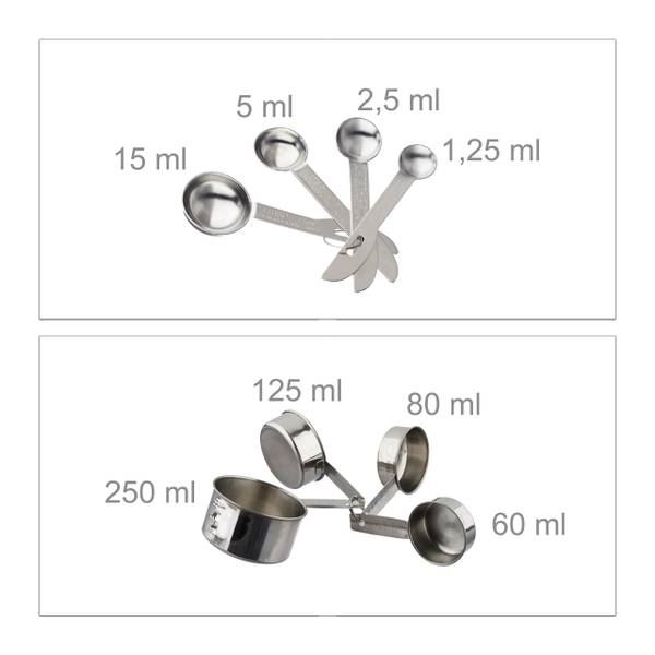 Set de cuisine bol mélangeur saladier Argenté - Blanc - Métal - Matière plastique - 26 x 13 x 26 cm