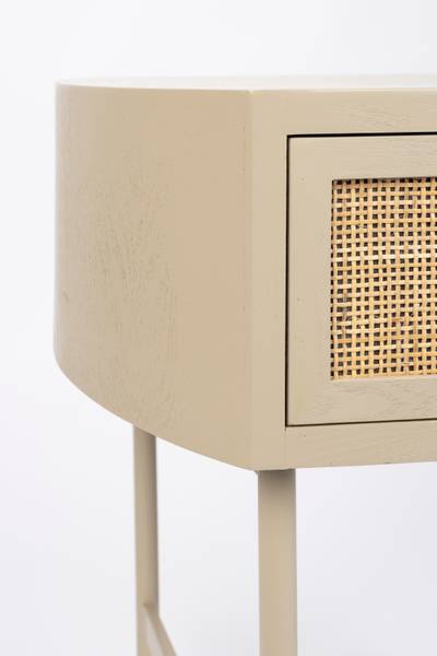 Beistelltisch AMAYA Beige - Massivholz - 48 x 54 x 38 cm