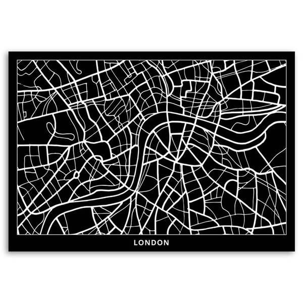 Wandbild london – stadtplan 60 x 40 cm