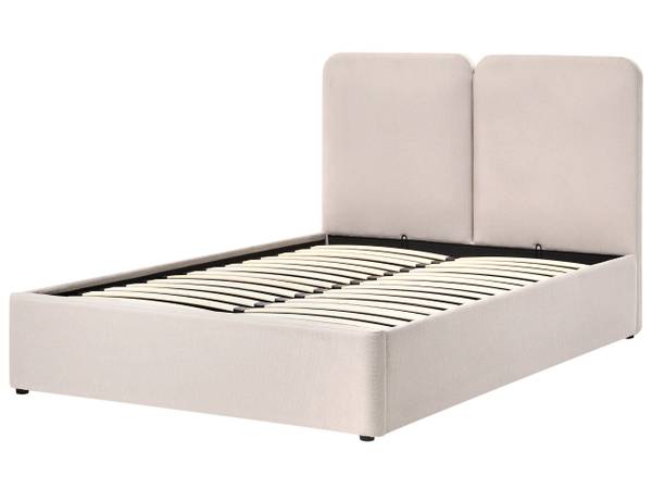 Doppelbett ARBOIS Beige - Schwarz - Liegefläche Breite: 140 cm