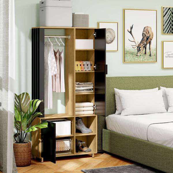 Garderobe Set 831-978V90ND Braun - Holzwerkstoff - 30 x 175 x 80 cm