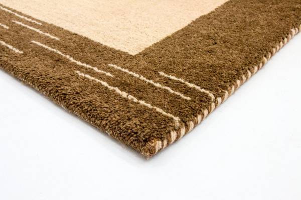 Handgeknüpft Wollteppich Beige - Wolle - 91 x 2 x 160 cm