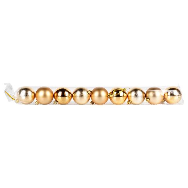 Weihnachtskugeln 9er Set 839486 Gold - Kunststoff - 6 x 6 x 6 cm