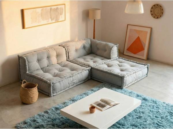 Sessel mit gerader Rückenlehne DIROLA Grau - Textil - 80 x 43 x 80 cm