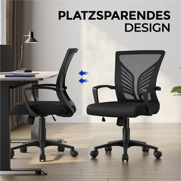 Bürostuhl ARD43 2er Set Schwarz - Kunststoff - 59 x 102 x 59 cm