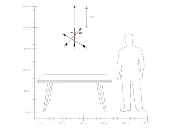 Lampe suspension CREMERA Métal - 52 x 126 x 74 cm