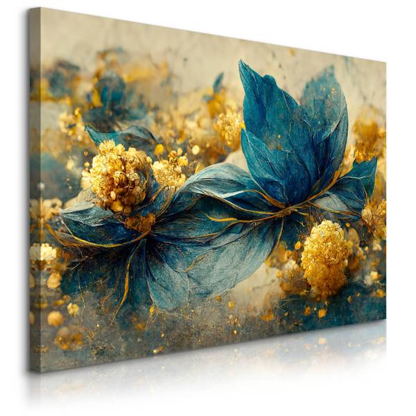 Leinwandbild Motiv Blätter 120 x 80 x 80 cm