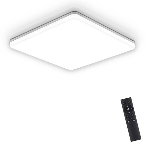 Led Deckenleuchte Dimmbar CE1264 Weiß - Kunststoff - Polyrattan - 34 x 6 x 34 cm