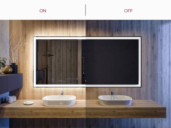 Badspiegel LED001szyh 130 x 50 cm