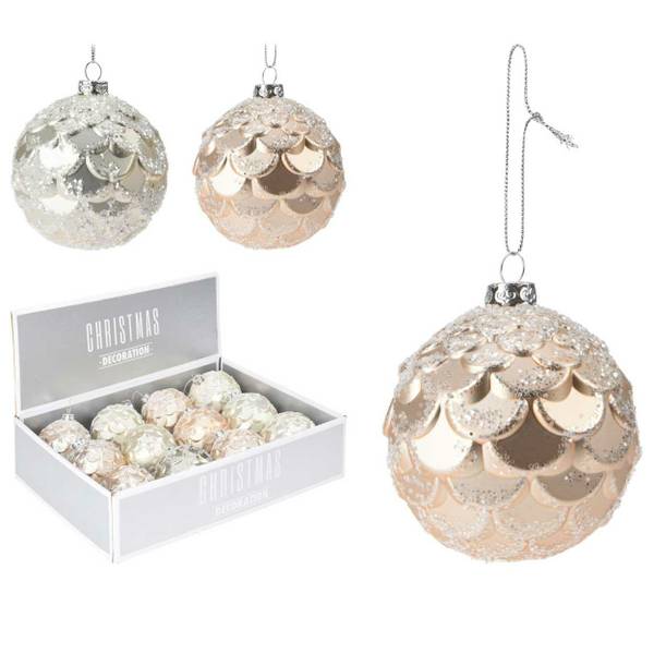 Weihnachtskugeln CAA730070 12er Set Gold - Kunststoff - 8 x 8 x 8 cm