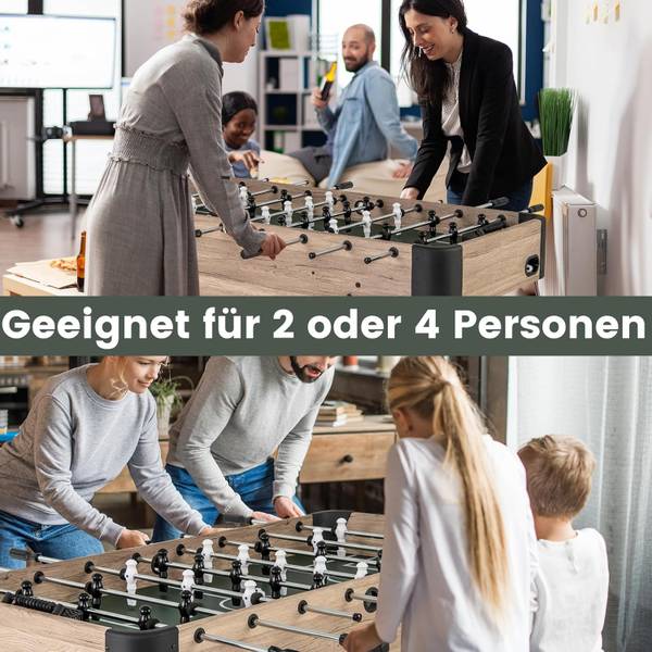 Tischkicker GK32218ZMDE Braun - Kunststoff - 68 x 83 x 138 cm