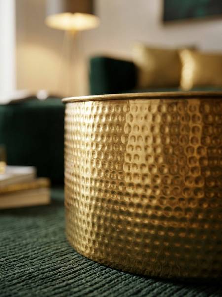 Couchtisch ENNS Gold - Aluminium - 61 x 40 x 61 cm