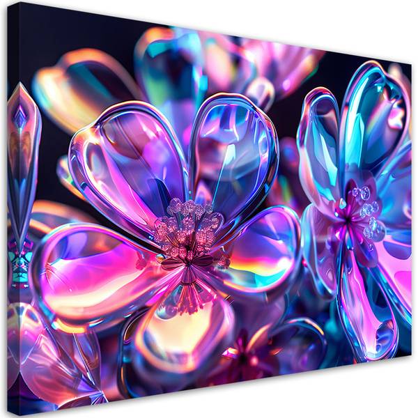 Wandbild glasblumen – strauß 120 x 80 cm