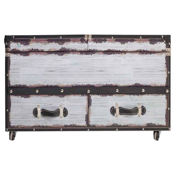 Casier à vin 4523226777 Blanc - Bois manufacturé - 100 x 55 x 60 cm