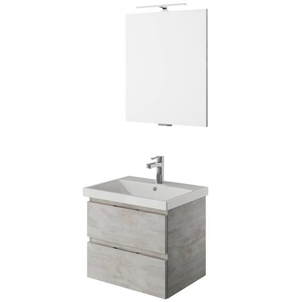 Waschtisch VILLATORO-66-14 Grau - Holzwerkstoff - 60 x 53 x 45 cm