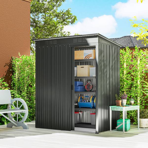 Tuinschuur 84H-456V00CG grijs - staal - 106 x 181 x 159 cm