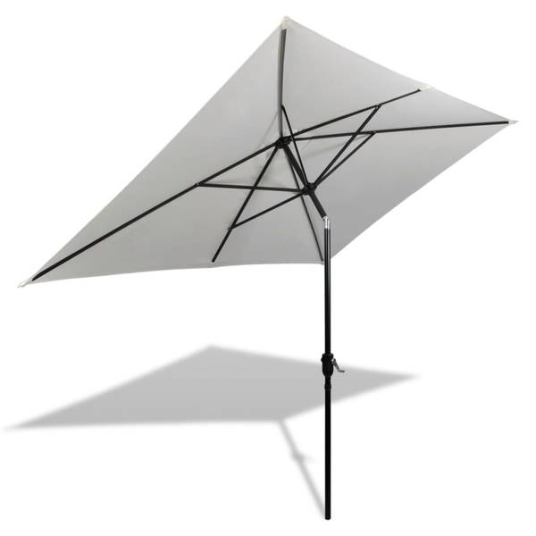 Sonnenschirm 3000089-1 Weiß - Polyester - Stahl - 300 x 240 x 200 cm