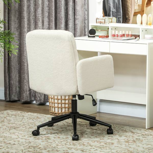 Schreibtischstuhl 921-868V00CW Weiß - Polyester - 62 x 101 x 65 cm