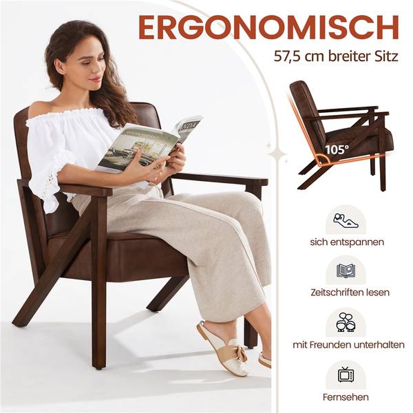 Sessel ARL71 Dunkelbraun