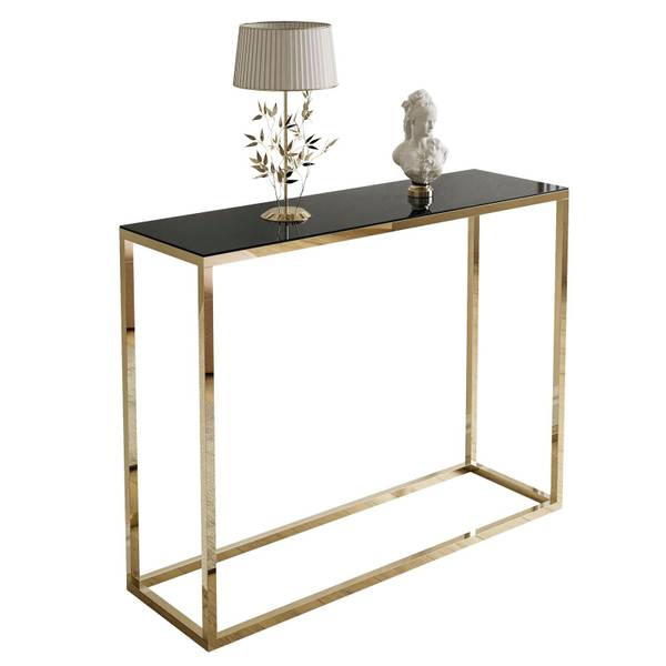 Konsole MODERN 100 GLAS Schwarz - Glas - 100 x 79 x 30 cm
