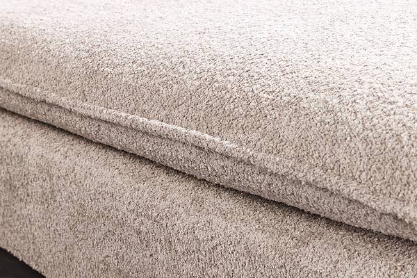 Hocker HEAVEN Beige - Polyester - Pappel - 100 x 42 x 100 cm