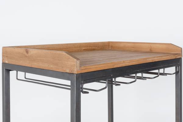 Weinschrank EDGAR Braun - Massivholz - 56 x 113 x 38 cm
