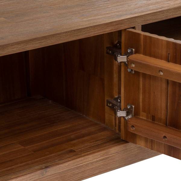 Meuble TV SABOR Beige - Bois massif - 45 x 55 x 160 cm