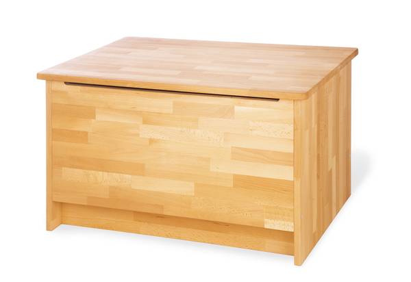 Truhe Jort Braun - Massivholz - 80 x 48 x 2 cm