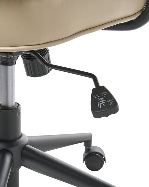 Bürostuhl BERNE Beige - Schwarz - Silber
