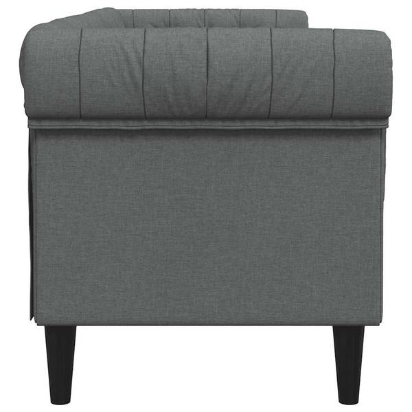 Chesterfield Sofa 3033116 Grau - Massivholz - 201 x 74 x 74 cm