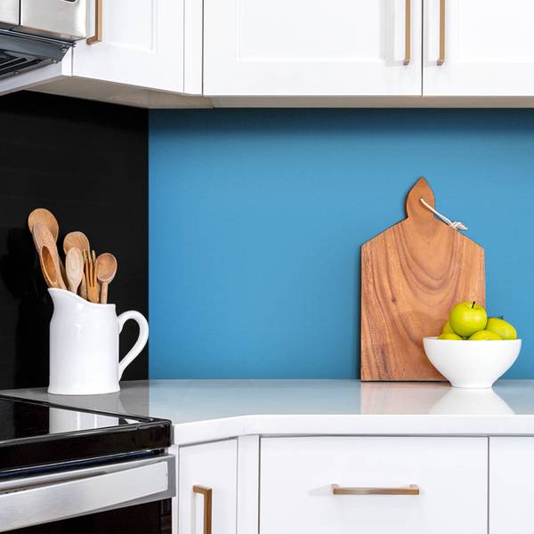 Selbstklebendes Wandpaneel Blaue Blau - Polyester PVC - 100 x 50 x 0 cm